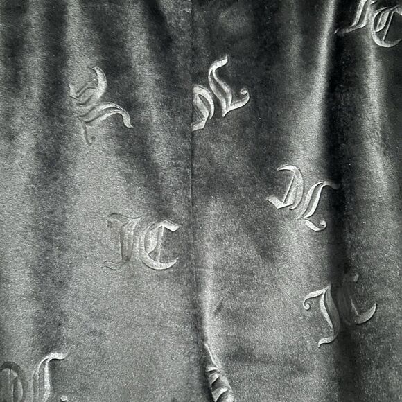 Juicy Couture Lounge Short Women XL Black Ivory 2 pk Velour Plush Bling Logo NWT - Picture 11 of 13